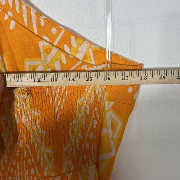 Rewind Womens Orange Diamond Print Halter Dress Size XXL - Picture 9 of 11